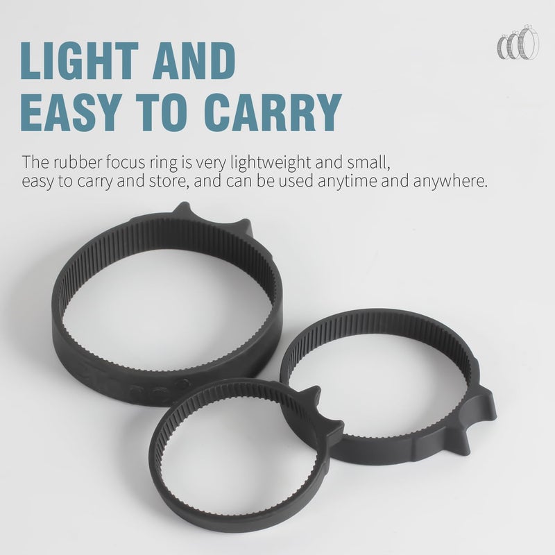 eTone Rubber Seamless Focus Ring Manual Lens Gadget Suitable for Lens Diameter 44mm to 57mm (Small) - Image 3